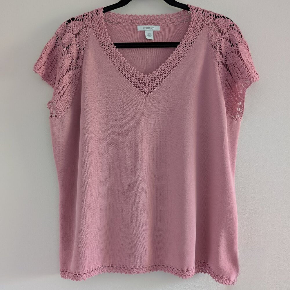 3/$30 Dress Barn knit detail top